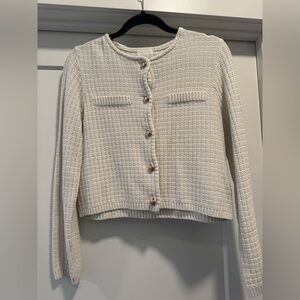 H&M Off-White Knit Cardigan